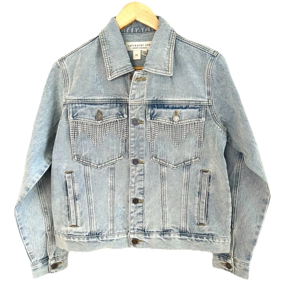 saltwater LUXE Blue Jean Jacket Trucker Style